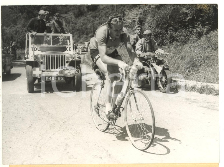 1953 TOUR DE FRANCE - CICLISMO Hugo KOBLET prima della caduta *Foto 18x13 cm