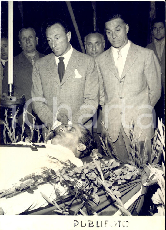 1954 COMO MOTONAUTICA Achille CASTOLDI Ezio SELVA presso la salma di Mario VERGA