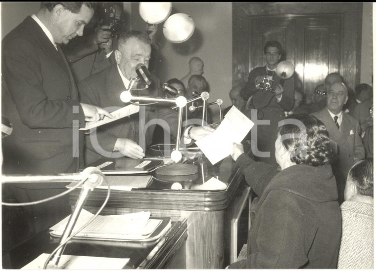 1957 ROMA Giuseppe ROMITA al decennale dell'UNRRA CASAS - Foto 18x13 cm