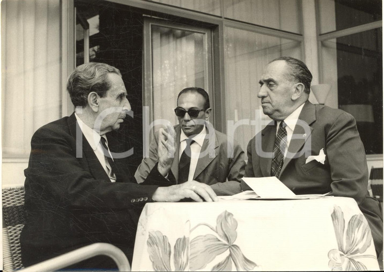 1955 ca PALERMO Renzo CASTAGNETO discute con Vincenzo FLORIO *Foto 18x13 cm