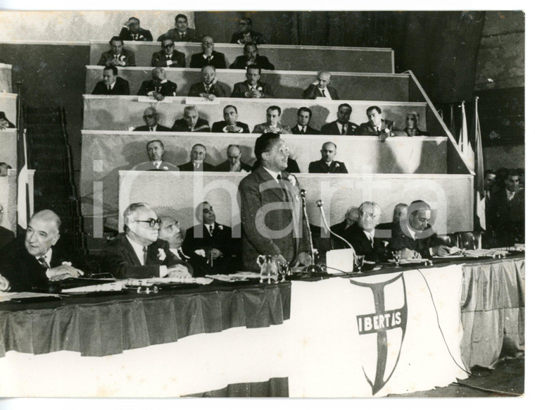 1956 TRENTO Congresso DC - Discorso di Tullio ODORIZZI in memoria di DE GASPERI