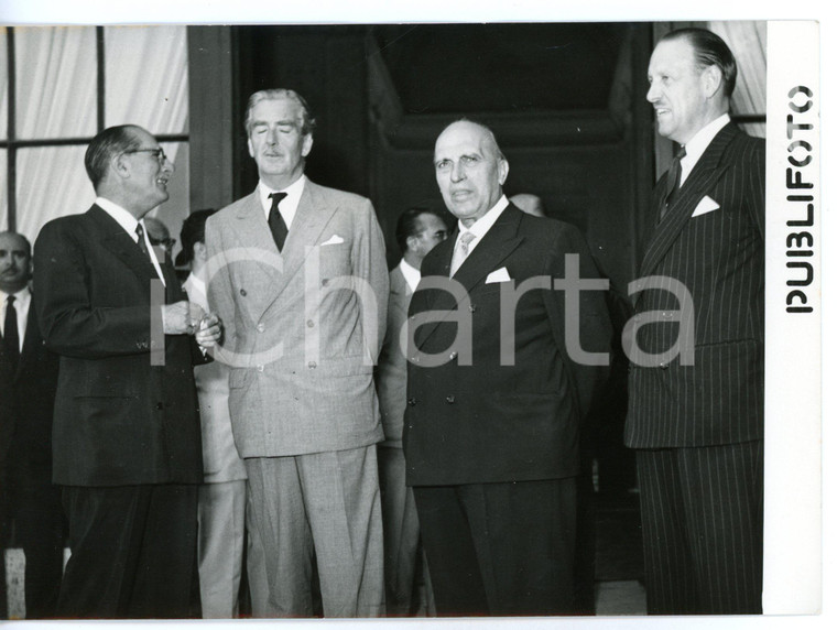 1954 ROMA Villa Madama - Ministro Attilio PICCIONI riceve Anthony EDEN *Foto 