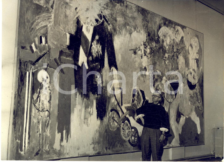 1962 PARIS MOULIN ROUGE Bernard LORJOU présente sa "Force de frappe" Photo 18x13