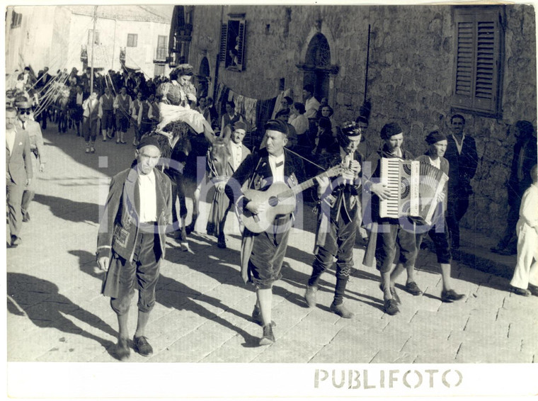 1954 PETRALIA SOTTANA (PA) Il tradizionale Corteo Nuziale (3) - Foto 18x13 cm