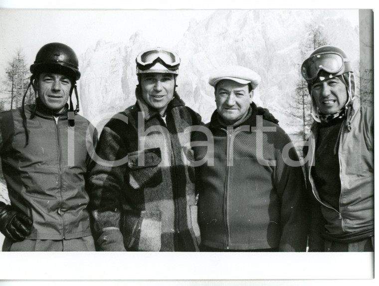 1956 CORTINA D'AMPEZZO Pilota Piero TARUFFI sulla pista olimpica *Foto 18x13 cm