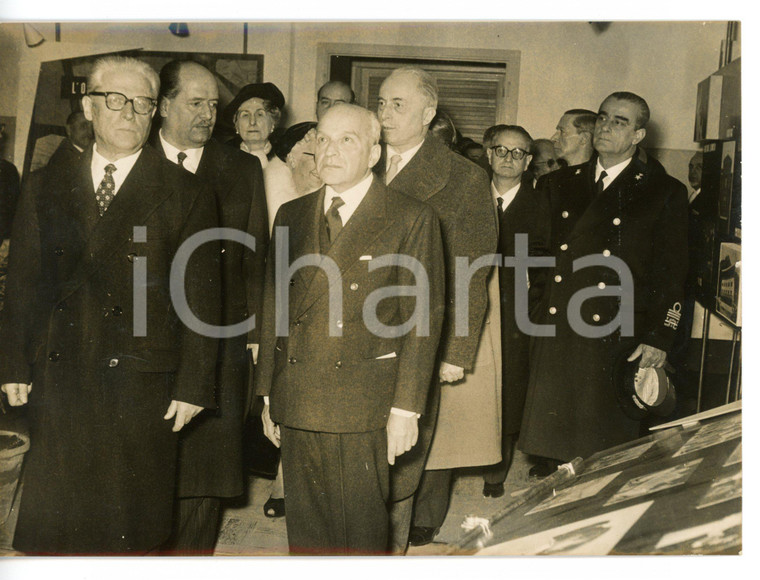 1957 ROMA Inaugurazione convitto "Marcella e Oscar SINIGAGLIA" Giovanni GRONCHI