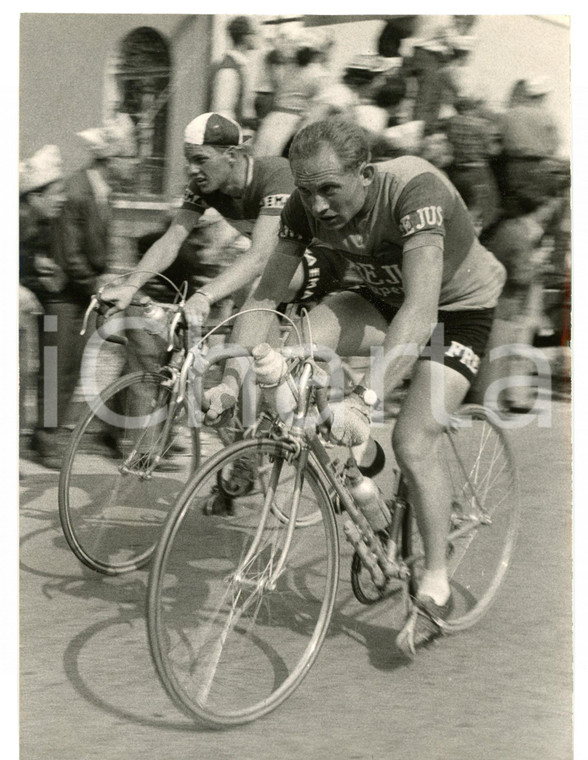 1956 CICLISMO GIRO D'ITALIA Giuseppe FALLARINI nella tappa a cronometro *Foto