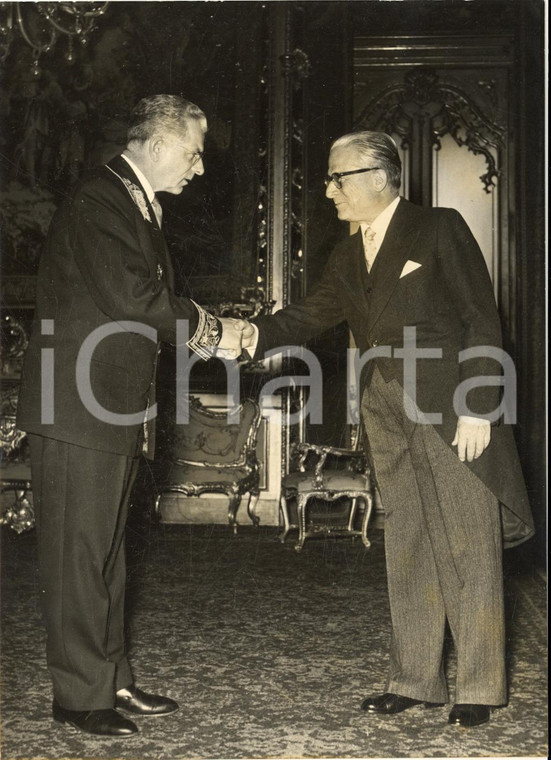 1957 ROMA Giovanni GRONCHI incontra Semion KOZYREV nuovo ambasciatore URSS