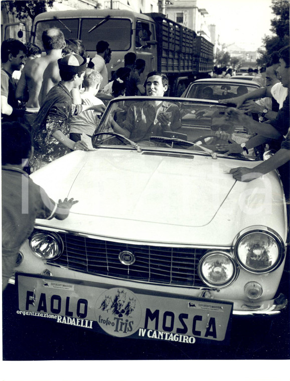 1965 FERMO CANTAGIRO Paolo MOSCA sulla sua vettura *Fotografia 18x24 cm