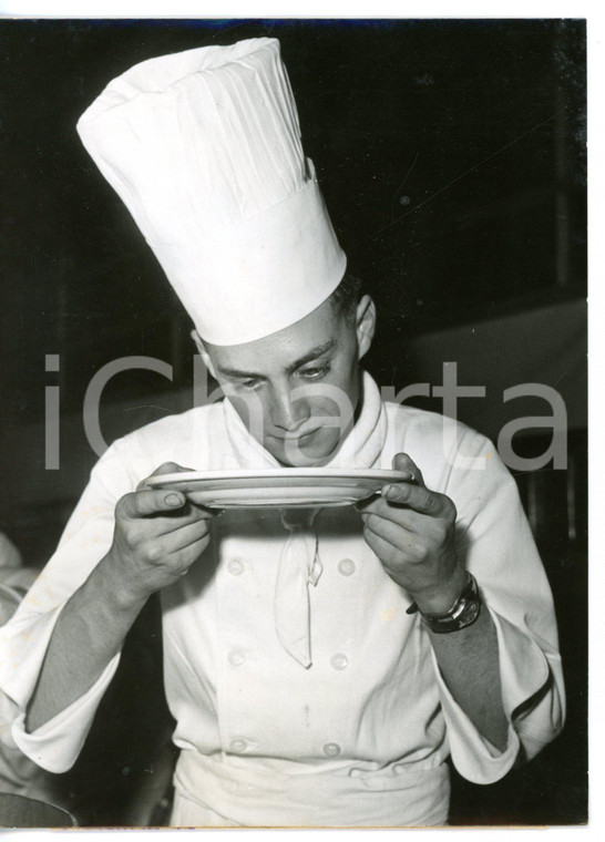 1957 PARIS Michael BORDE miglior cuoco apprendista di FRANCIA *Foto 13x18 cm