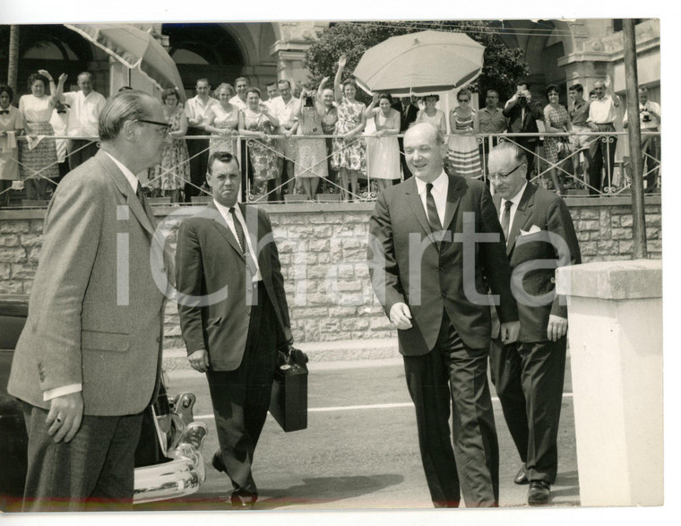 1961 GRIANTE DI CADENABBIA Heinrich VON BRENTANO e David Dean RUSK *Foto 18x13