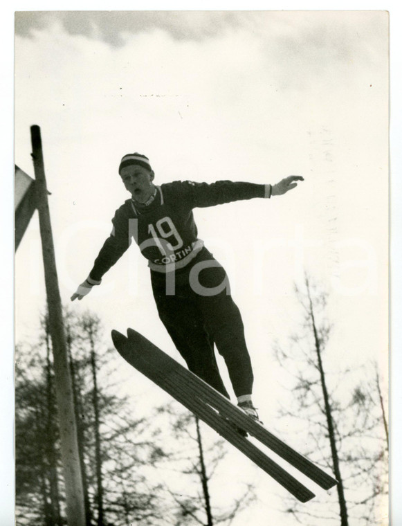 1955 CORTINA Internazionali SCI - Salto di Antti HYVARINEN *Foto 13x18 cm