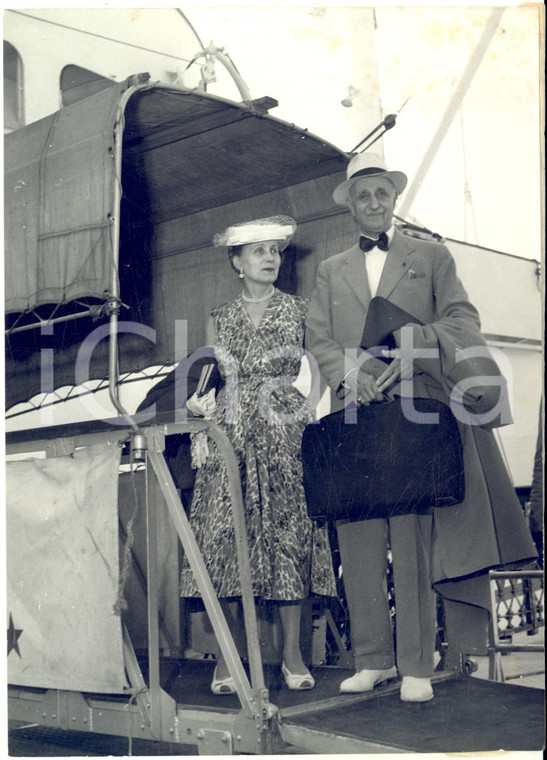 1954 NAPOLI Partenza Nicolae PETRESCU-COMNEN ex ambasciatore Romania *Foto