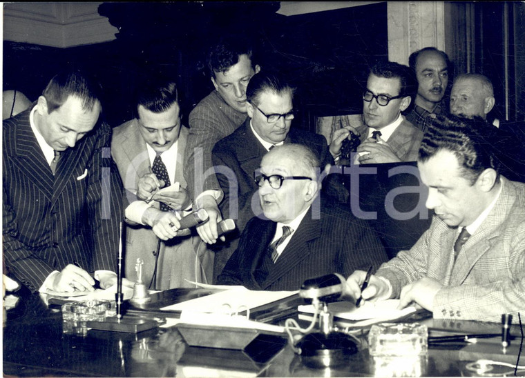 1958 ROMA Adone ZOLI comunica lo scioglimento delle Camere - Foto 18x13 cm