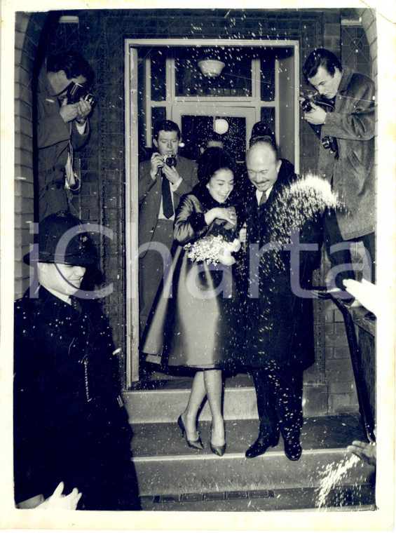 1962 LONDON Actress Pier ANGELI marries composer Armando TROVAJOLI *Photo 15x20