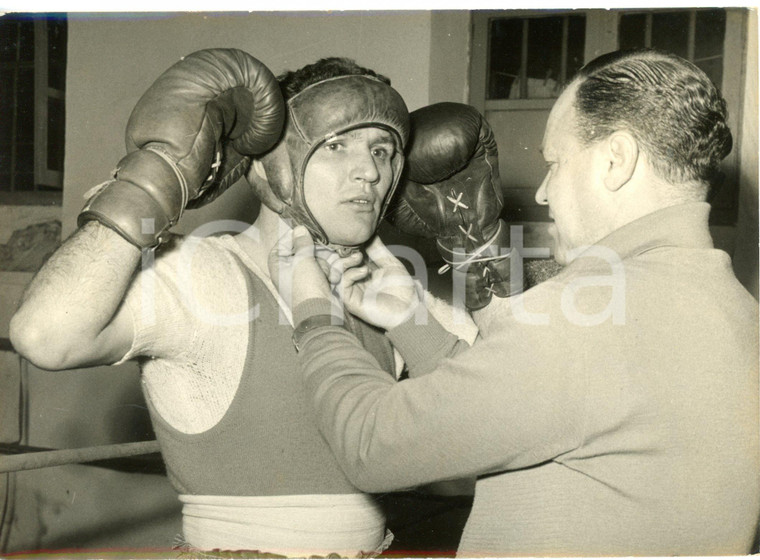 1958 ROMA BOXE Allenamento di Emilio MARCONI campione d'Europa Pesi Welter