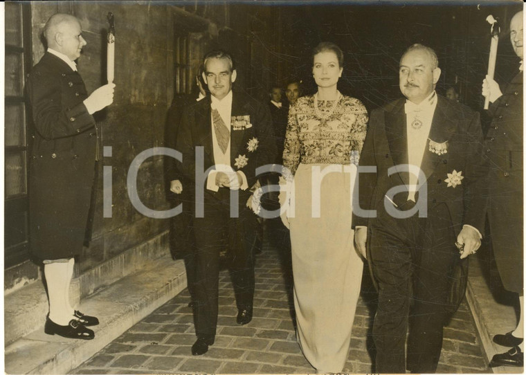 1959 PARIS Hôtel de Lauzun - Principi Ranieri e Grace di Monaco a cena di gala