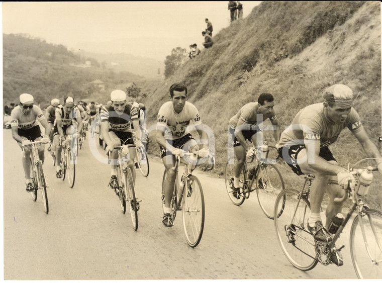 1958 CICLISMO GIRO D'ITALIA Fausto COPPI Raphael GEMINIANI sulla Scoffera *Foto