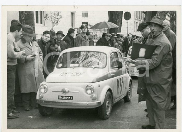 1960 ca RALLY VALLATE ARETINE Fiat 500 - Scuderia JOLLY CLUB Foto 18x13 cm