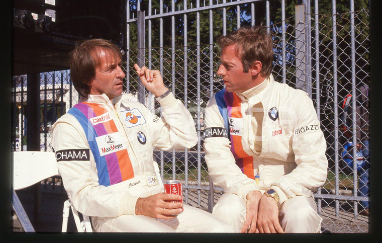 35mm vintage slide* 1988 500 KM MONZA Jacques LAFFITE Mark THATCHER - Ritratto 5