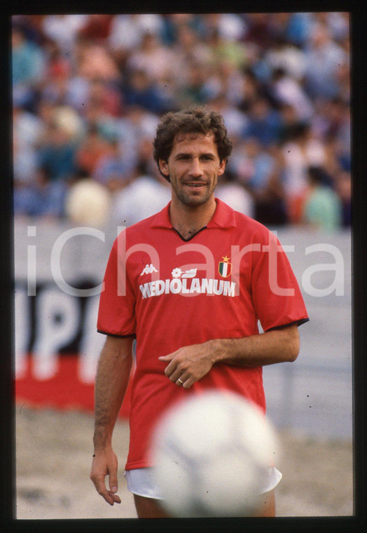 35mm vintage slide* 1988 A.C. MILAN Franco BARESI durante l'allenamento (2)