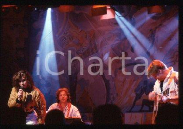 ONE 2 MANY - MILAN Norwegian-Swedish band on a stage 1989 * 35mm vintage slide 8
