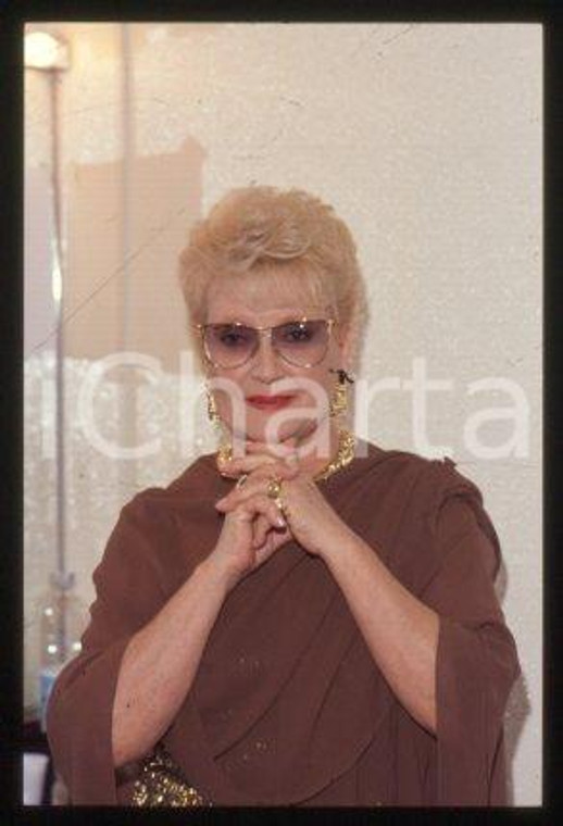 Flo SANDON'S - TV SHOW Italian singer Portrait 1990 ca * 35 mm vintage slide 8