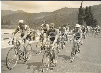 Photo Vintage Giro D'Italia 1955 – Corrieri, Tirage Argentique 21x27cm, Agence Farabola