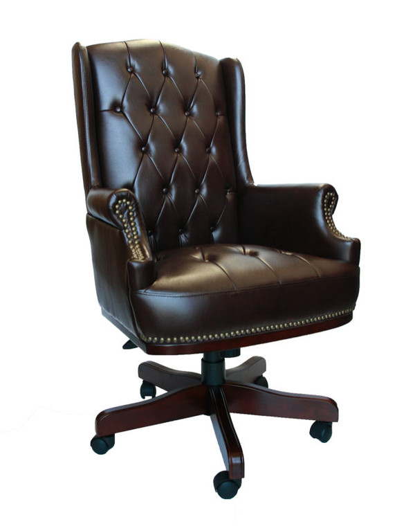 Brown Managers Chesterfield Style Office Desk Chair