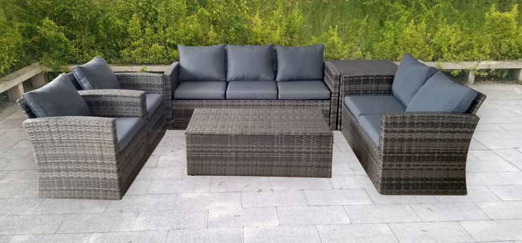 Windsor Grey Rattan Patio Sofa Set