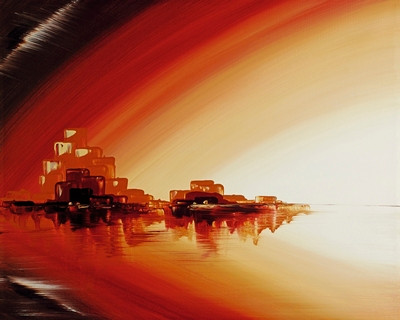 Skyline at Sundown1 Poster