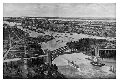 East River and Hell Gate Bridge