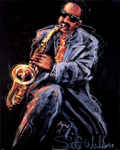 Sax Player Poster