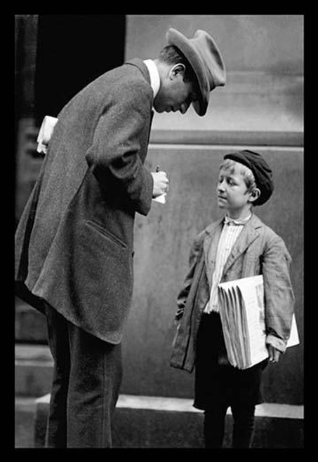 Michael McNelis, Newsboy, Age 8