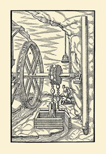 De Re Metallica Plate 14: The Drawing Chain