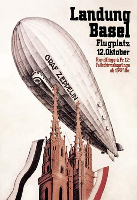 Graf Zeppelin Flies over the Cathedral