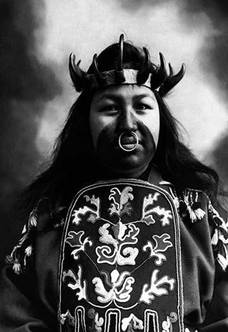 Native Woman in Full Potlach Costume