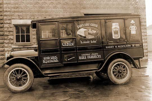 Harry H. Redfearn & Co. Delivery Truck - Good Luck Evaporated Milk & Cheese