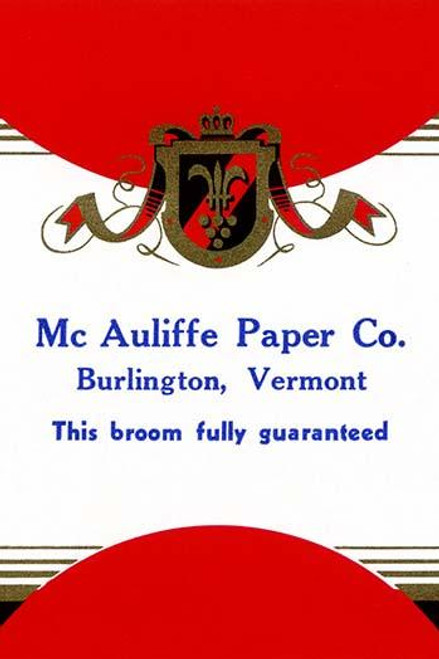 Mc Auliffe Paper Co. Broom Label