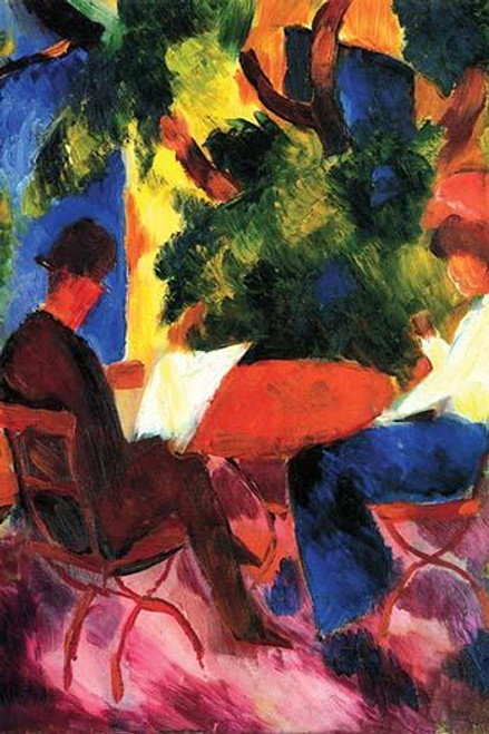 Couple at the garden table