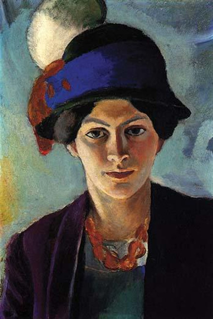 Portrait of the wife of the artist with a hat