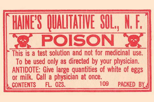 Haine's Qualitative Solution, N.F. - Poison