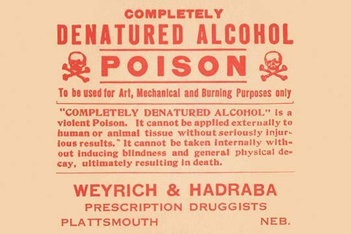 Completely Denatured Alcohol Poison