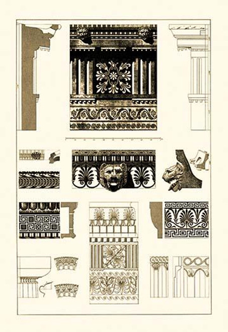 Entablatures, Terracottas and Cymas