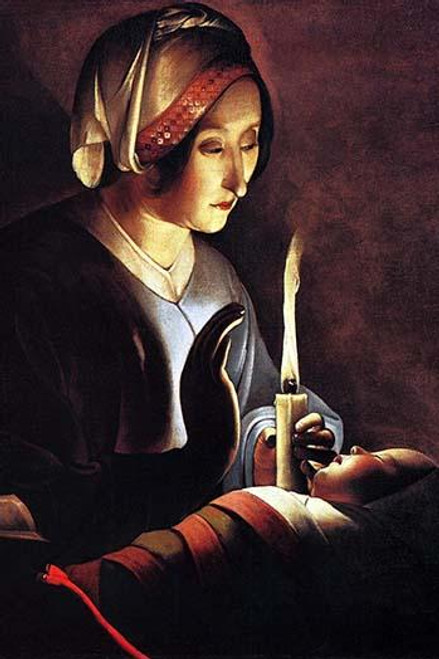 St Anne with the christ child by La Tour