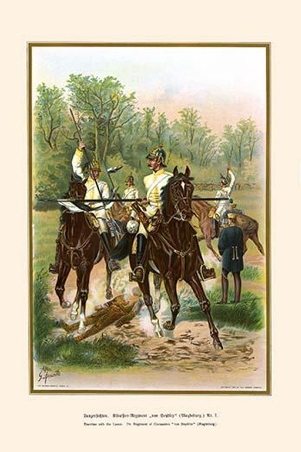 Lance exercises 7th Regiment Magdeburg Cuirassiers