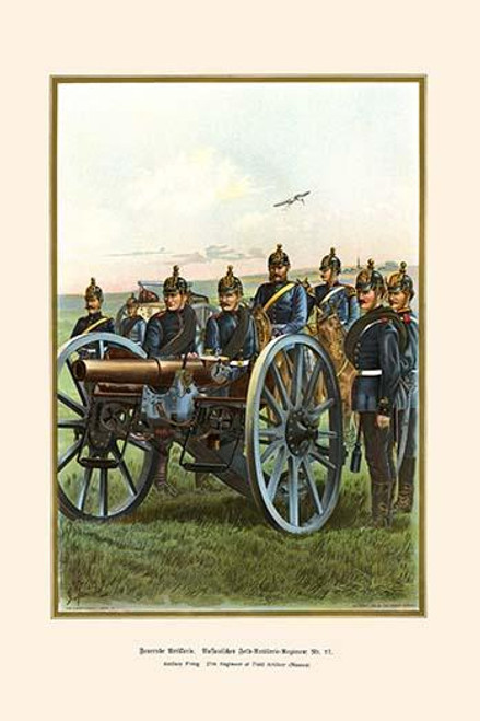 Nassau Regiment Field Artillery Firing its Cannon