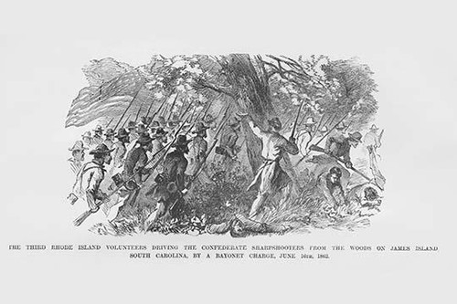 Bayonet Charge Against the Confederates on James Island