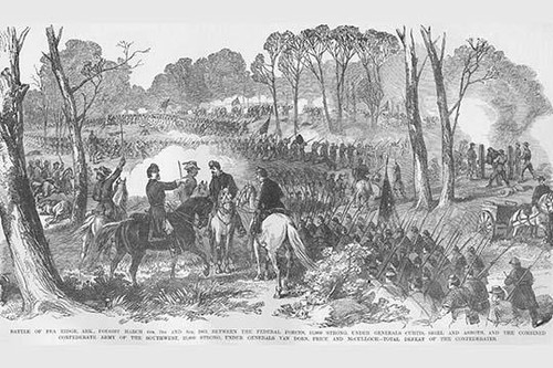 Confederate defeat at the Battle of Pea Ridge