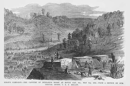 Sherman Capture of Buzzard's Roost at Hovey Gap, Georgia